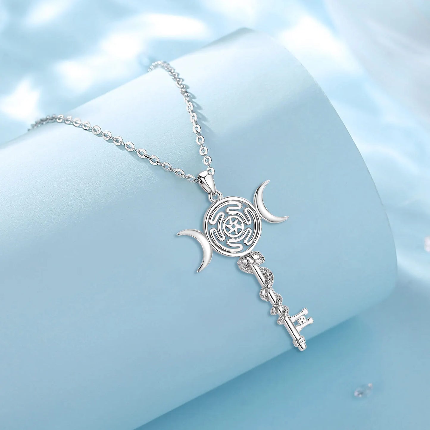925 Sterling Silver Hekate Wheel Necklace