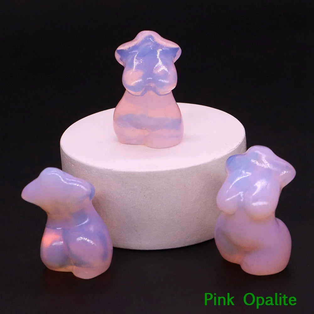 Mini Curvy Crystal Goddess Body Carvings