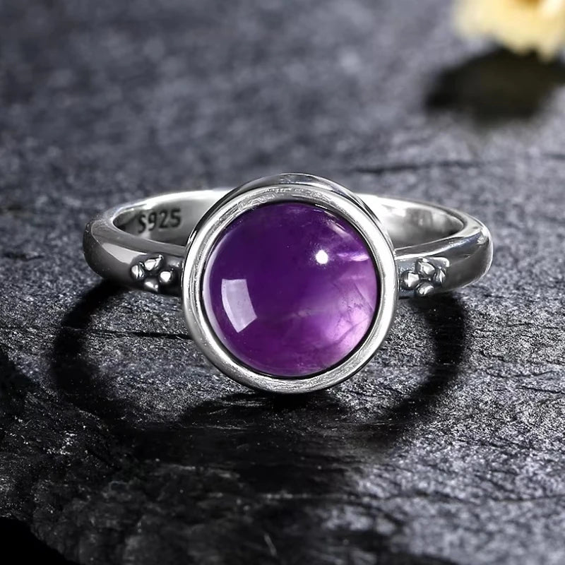 925 Sterling Silver Rings - Amethyst Collection - non-plated