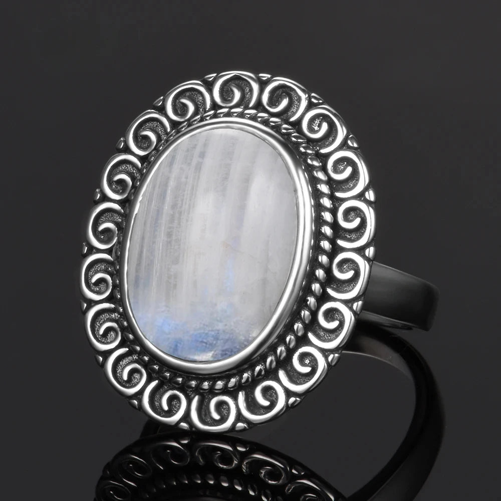 925 Sterling Silver Rings - Moonstone Collection - non-plated