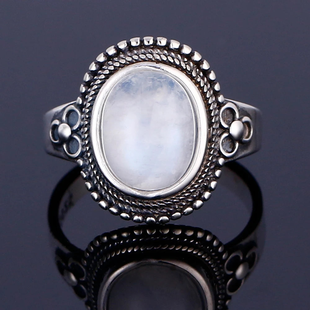 925 Sterling Silver Rings - Moonstone Collection - non-plated