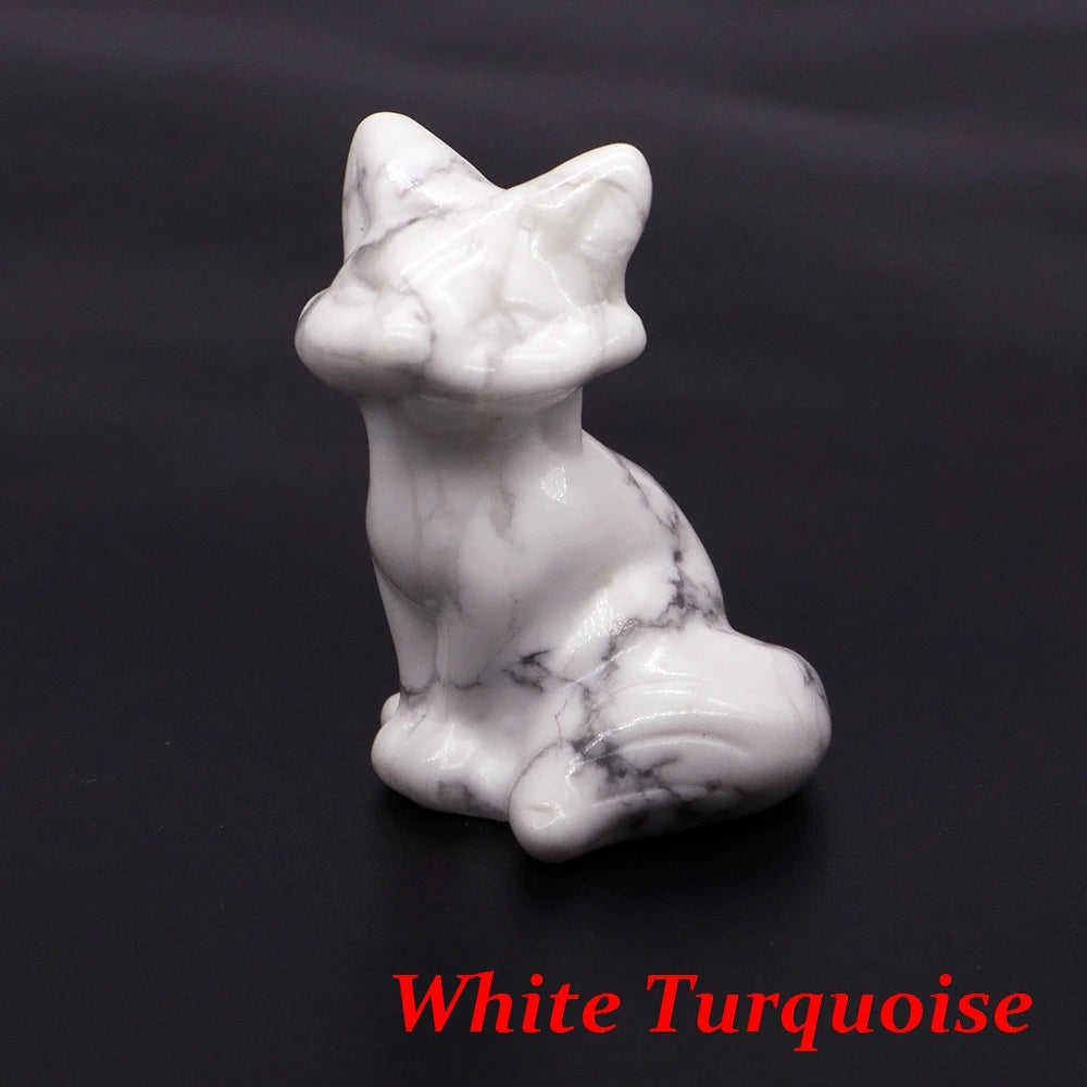 Mini Crystal Fox Carvings