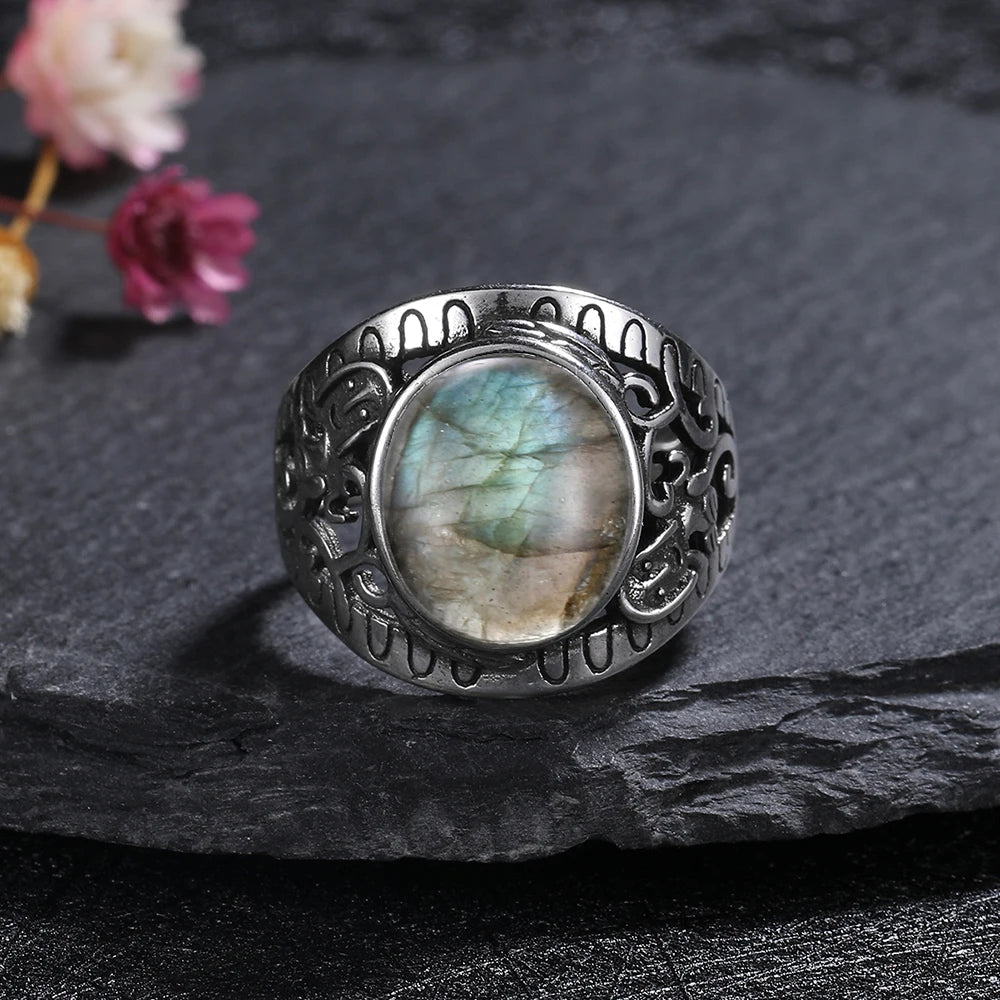 925 Sterling Silver Rings - Labradorite Collection - non-plated