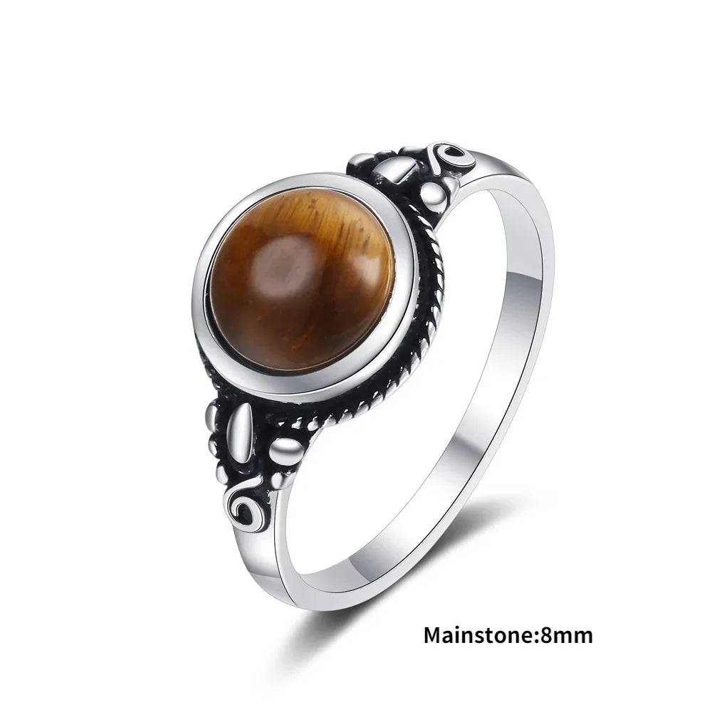 925 Sterling Silver Rings - Tigers Eye Collection - non-plated