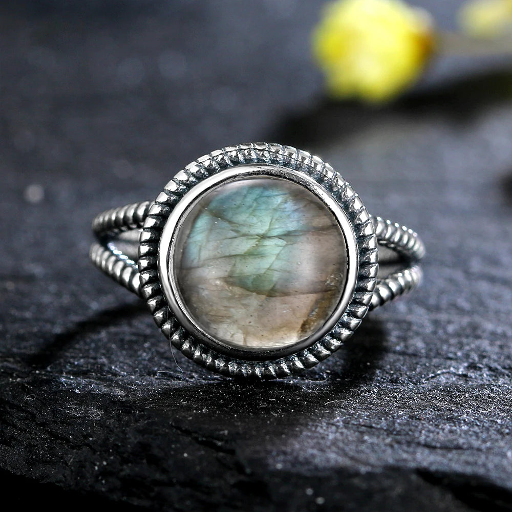 925 Sterling Silver Rings - Labradorite Collection - non-plated