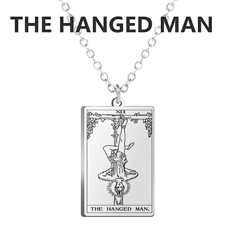 Stainless Steel Tarot Necklaces - Classic Collection - Rhodium, 14k Rose Gold or 18k Yellow Gold Plated