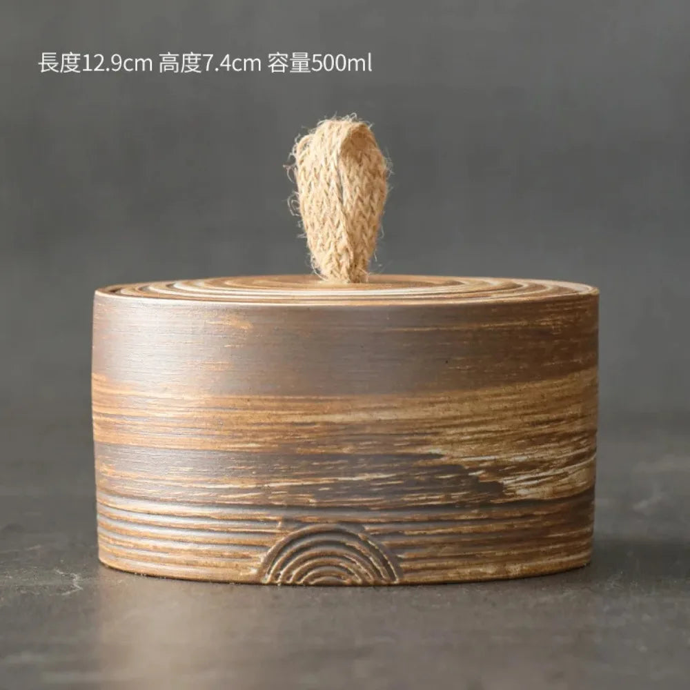 Handmade Round Ceramic Container