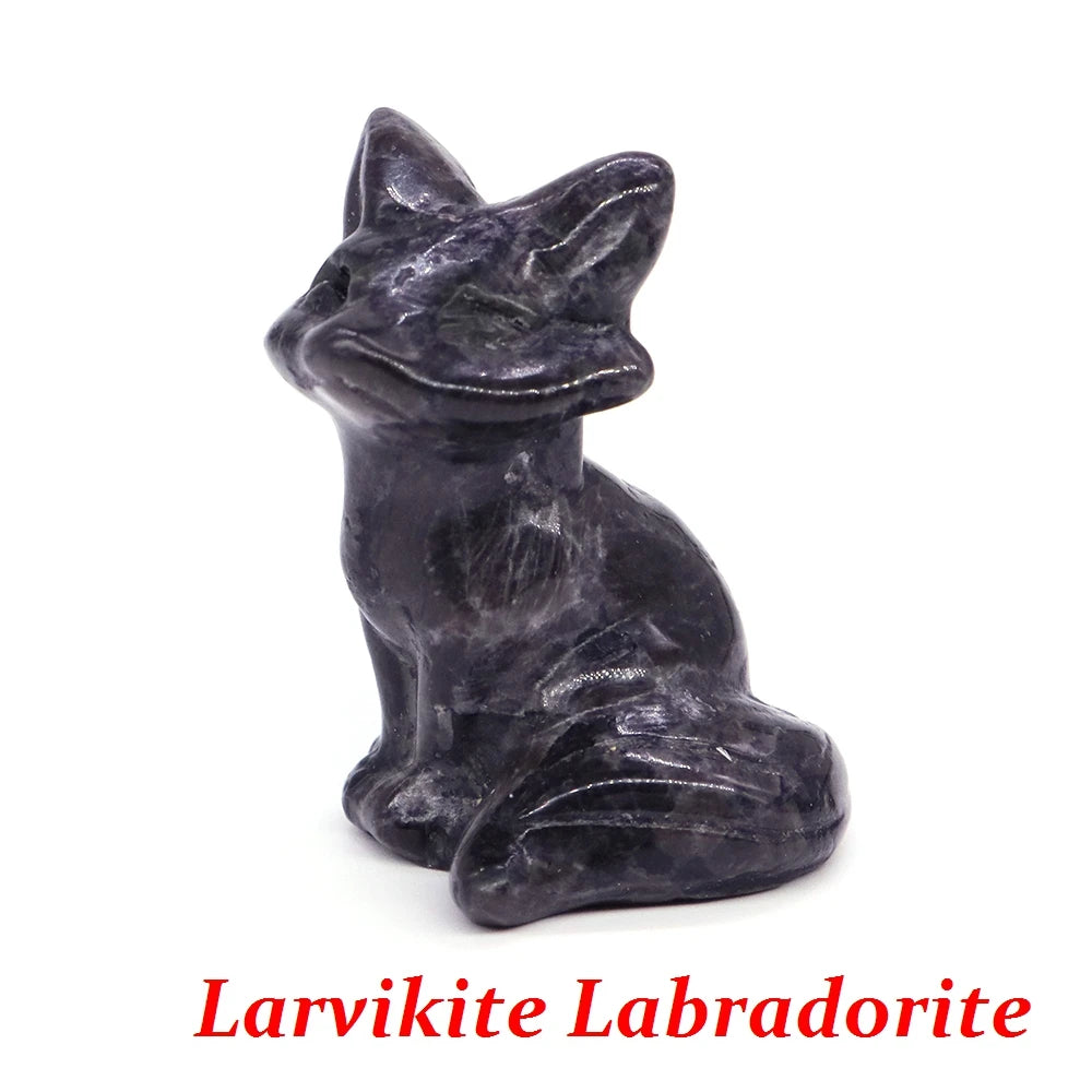 Mini Crystal Fox Carvings