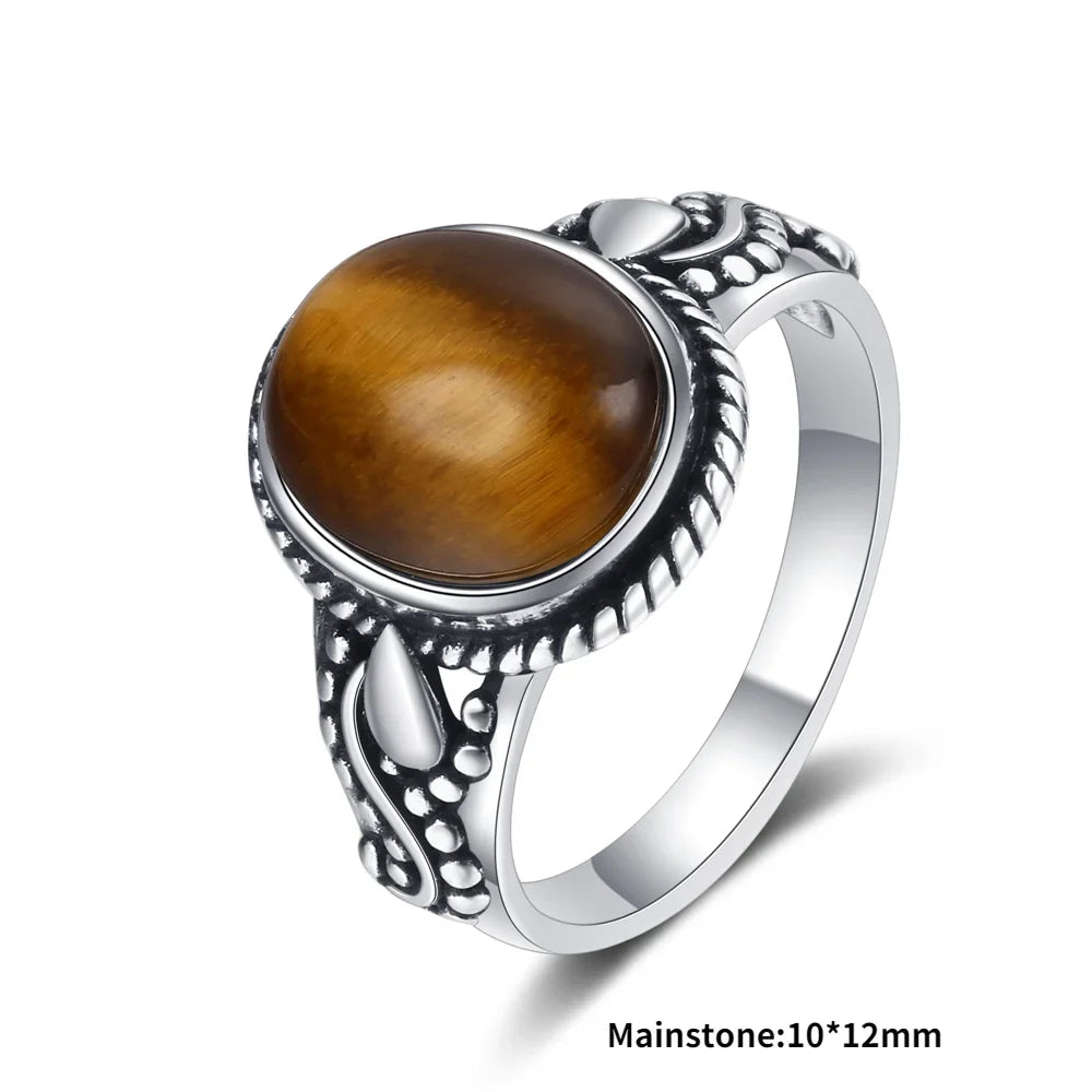 925 Sterling Silver Rings - Tigers Eye Collection - non-plated