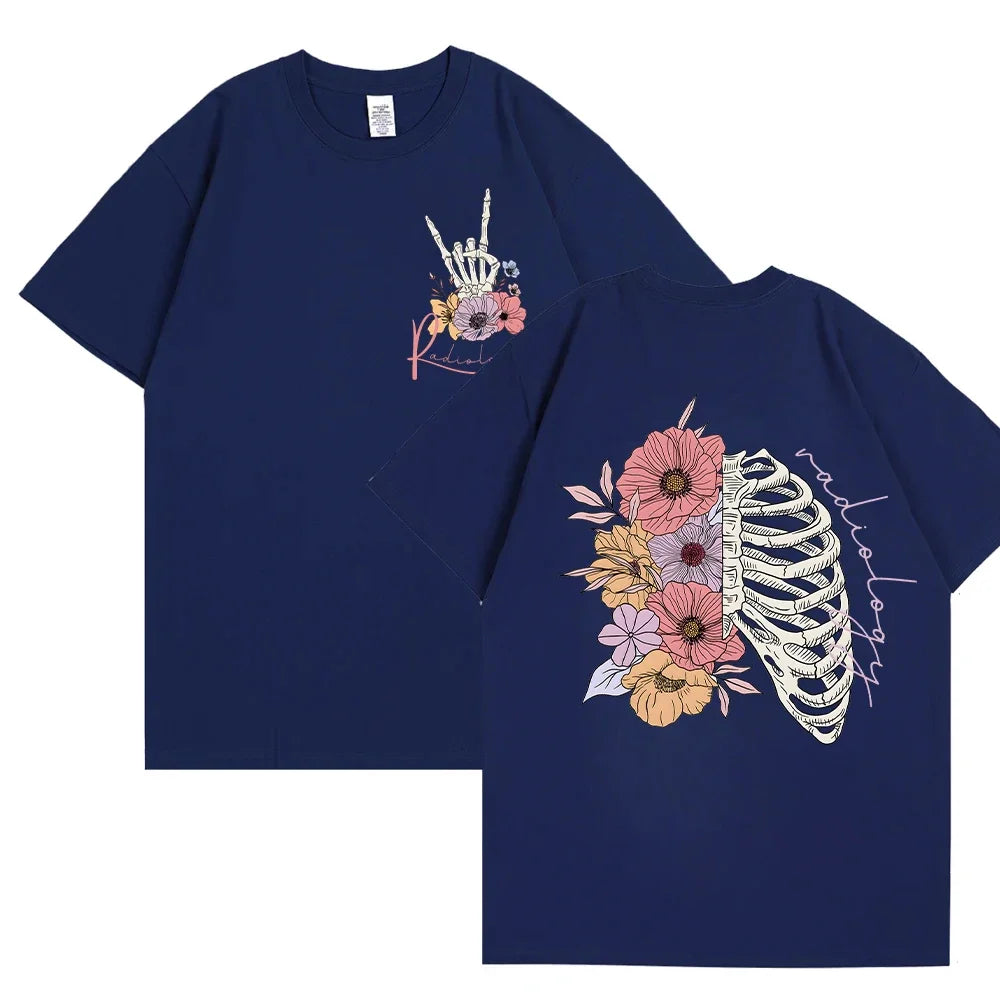 Floral Skeleton T-Shirt