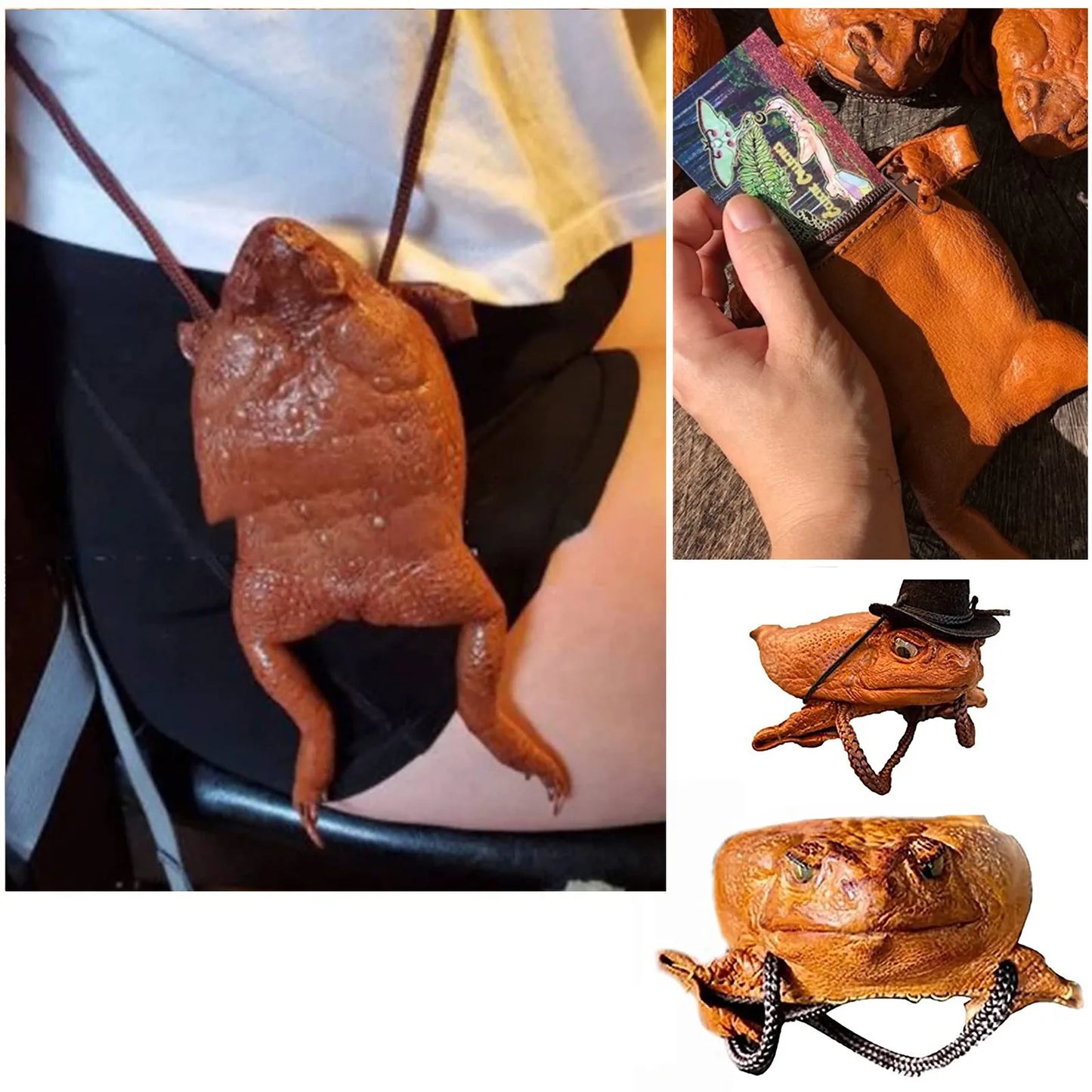 Taxidermy Cane Toad Purse