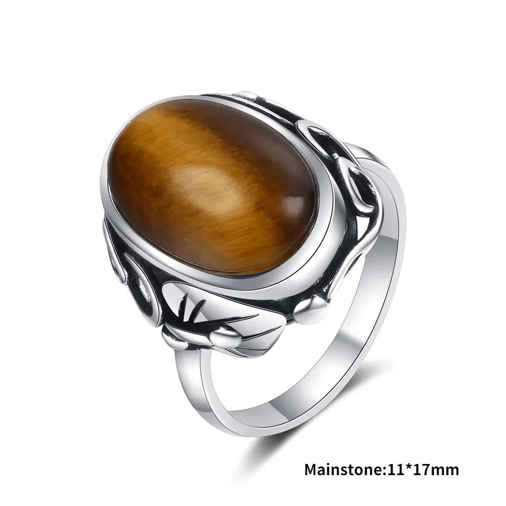 925 Sterling Silver Rings - Tigers Eye Collection - non-plated