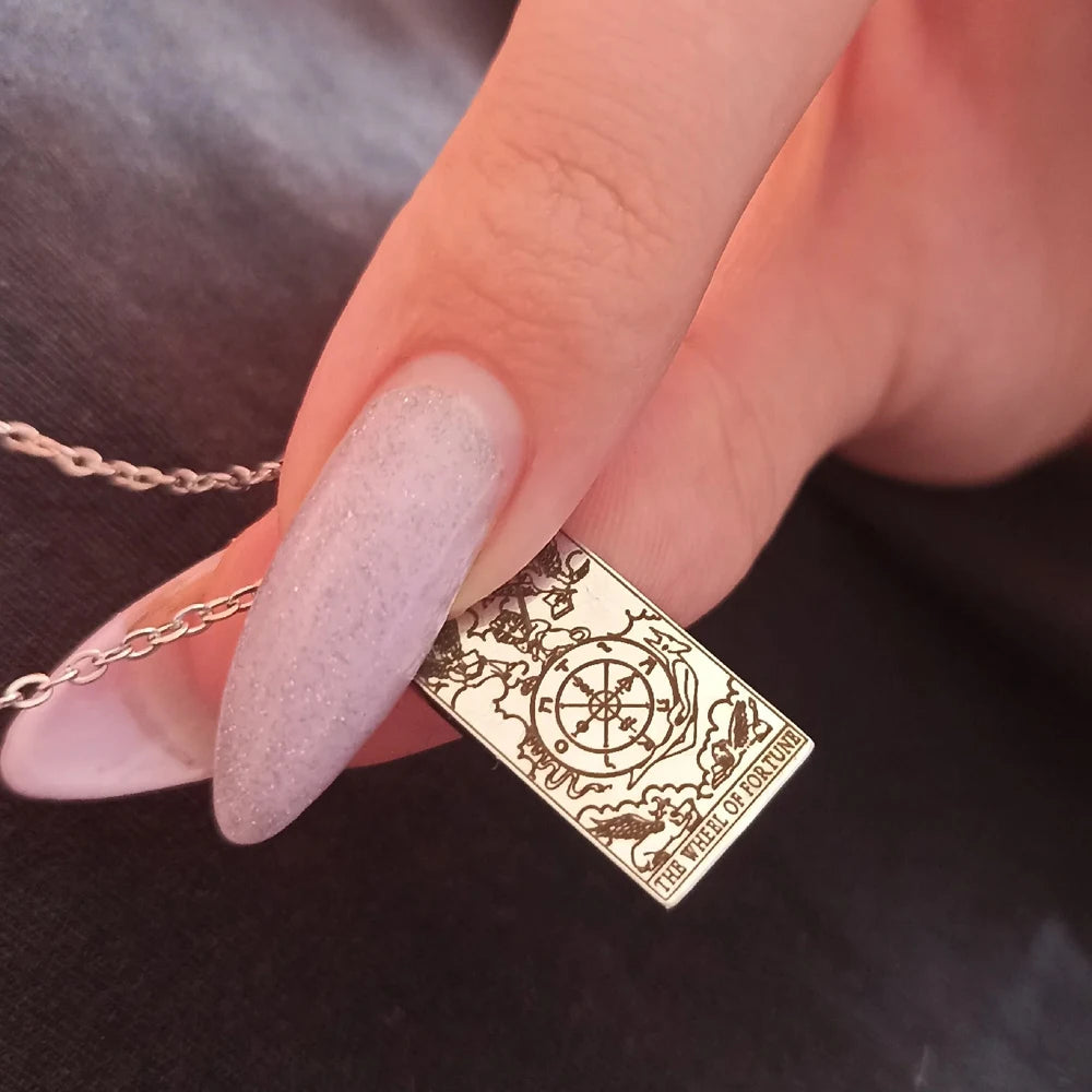 Stainless Steel Tarot Necklaces - Classic Collection - Rhodium, 14k Rose Gold or 18k Yellow Gold Plated