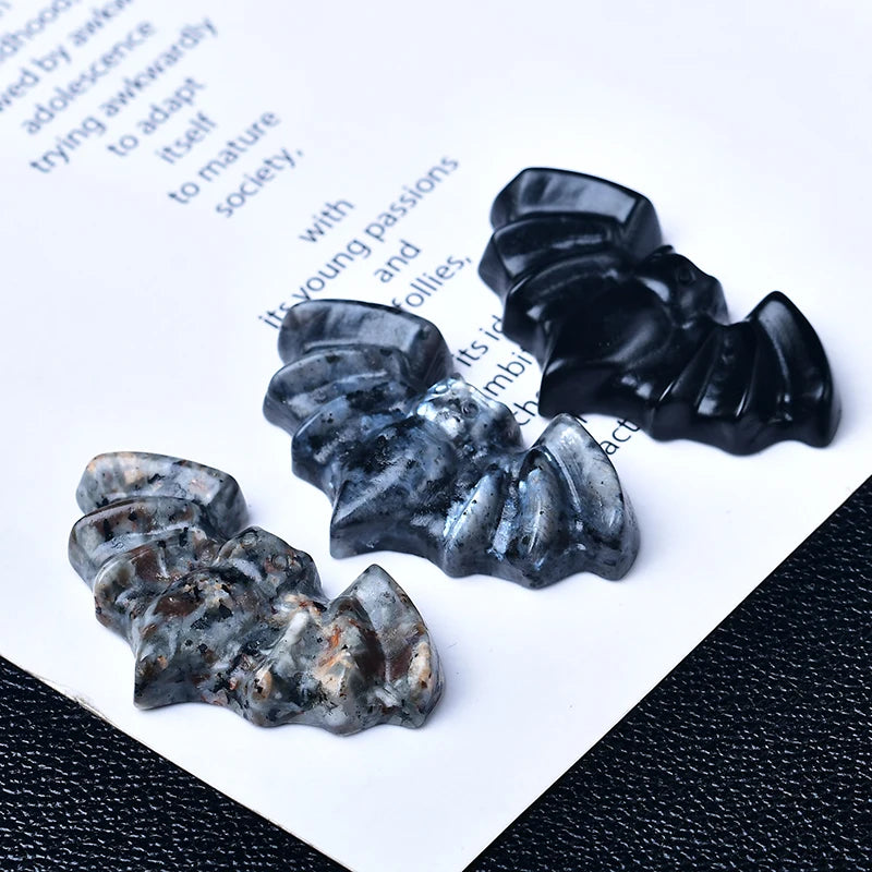 Mini Bat Crystal Carvings
