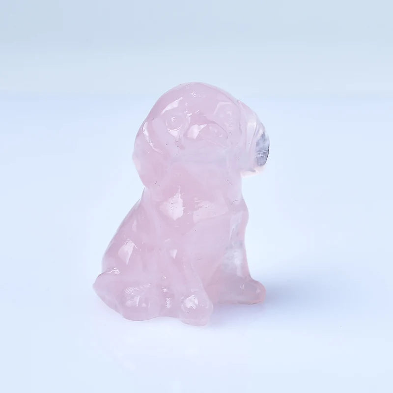 Mini Crystal Dog Carvings