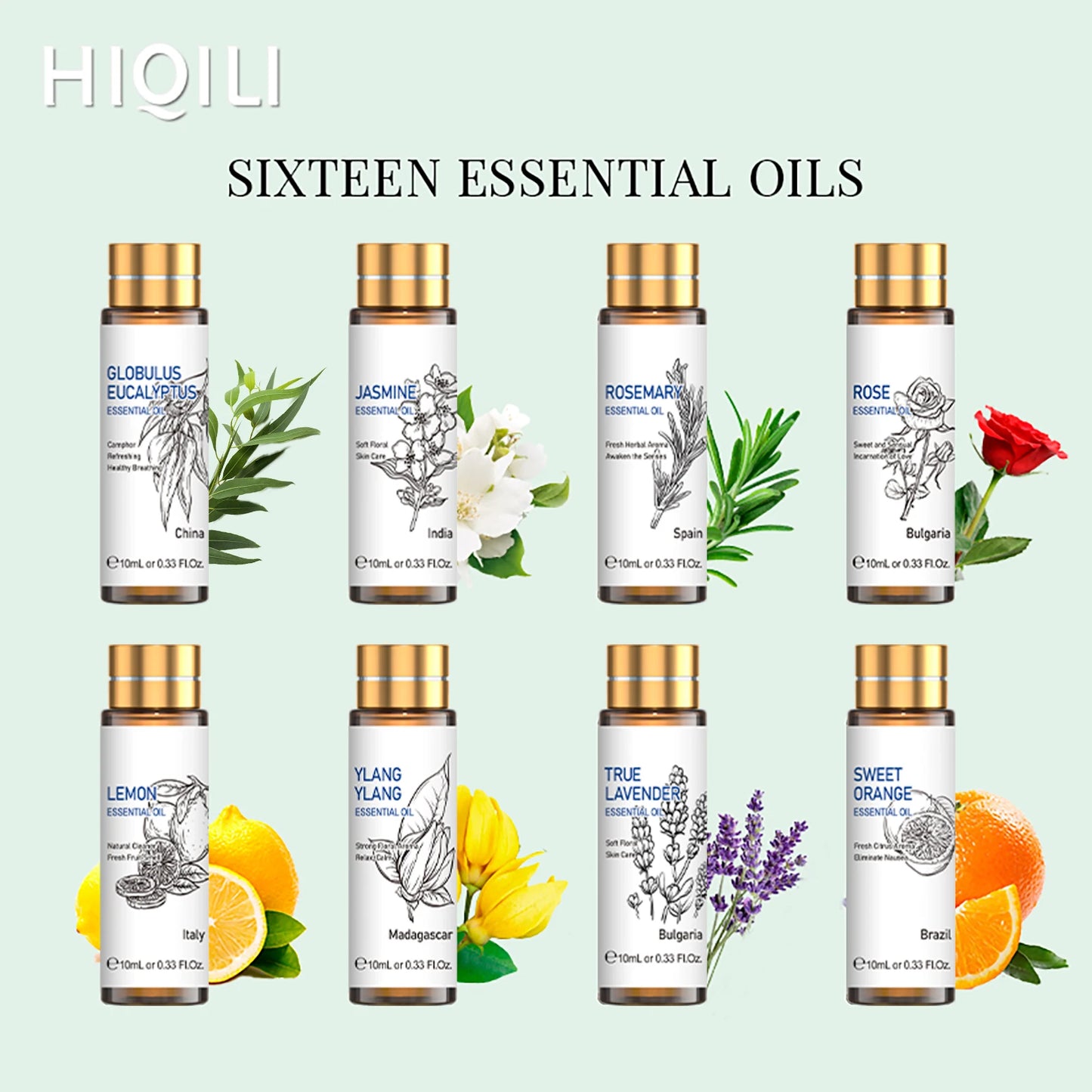 Essential Oils Set - 16 x 10ml Each - Hiqili Collection