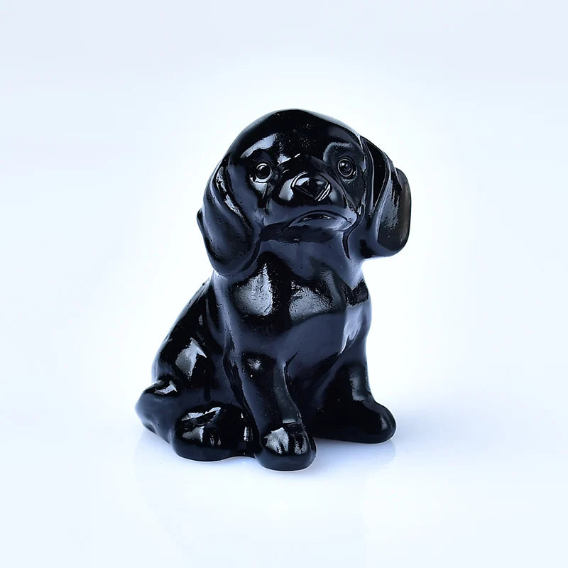 Mini Crystal Dog Carvings