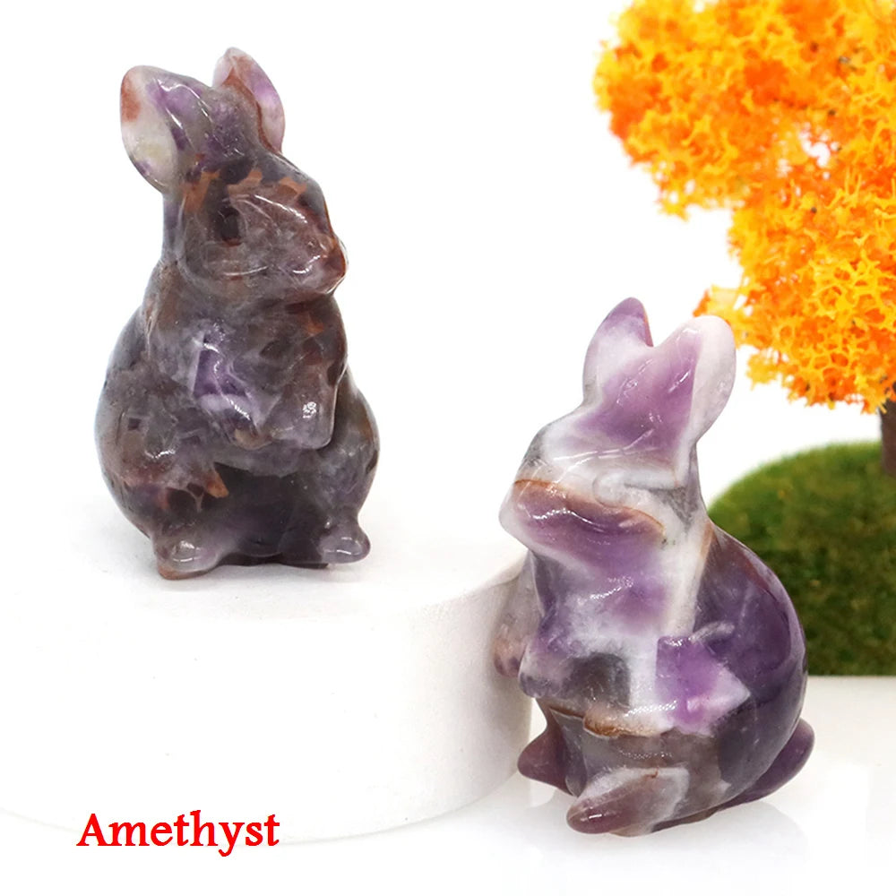 Mini Crystal Bunny Carvings
