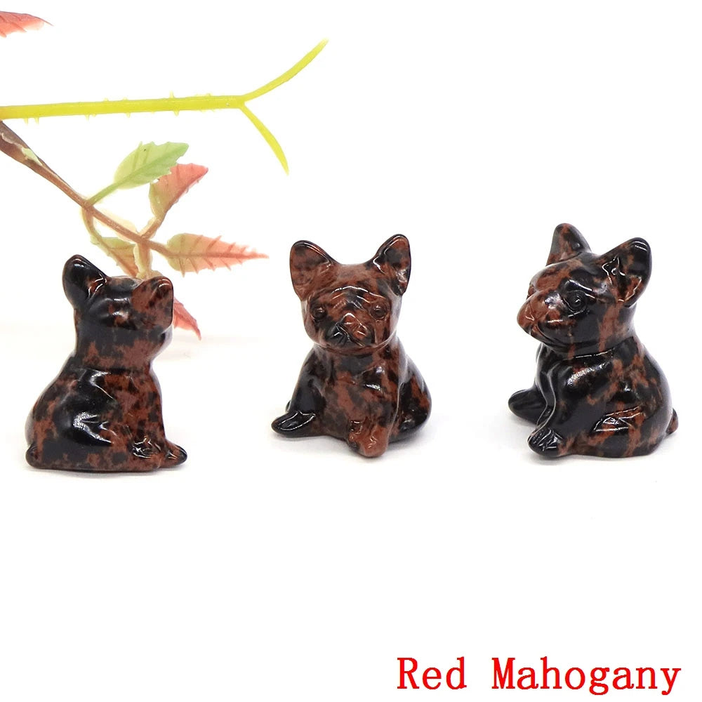 Mini French Bulldog Crystal Carvings