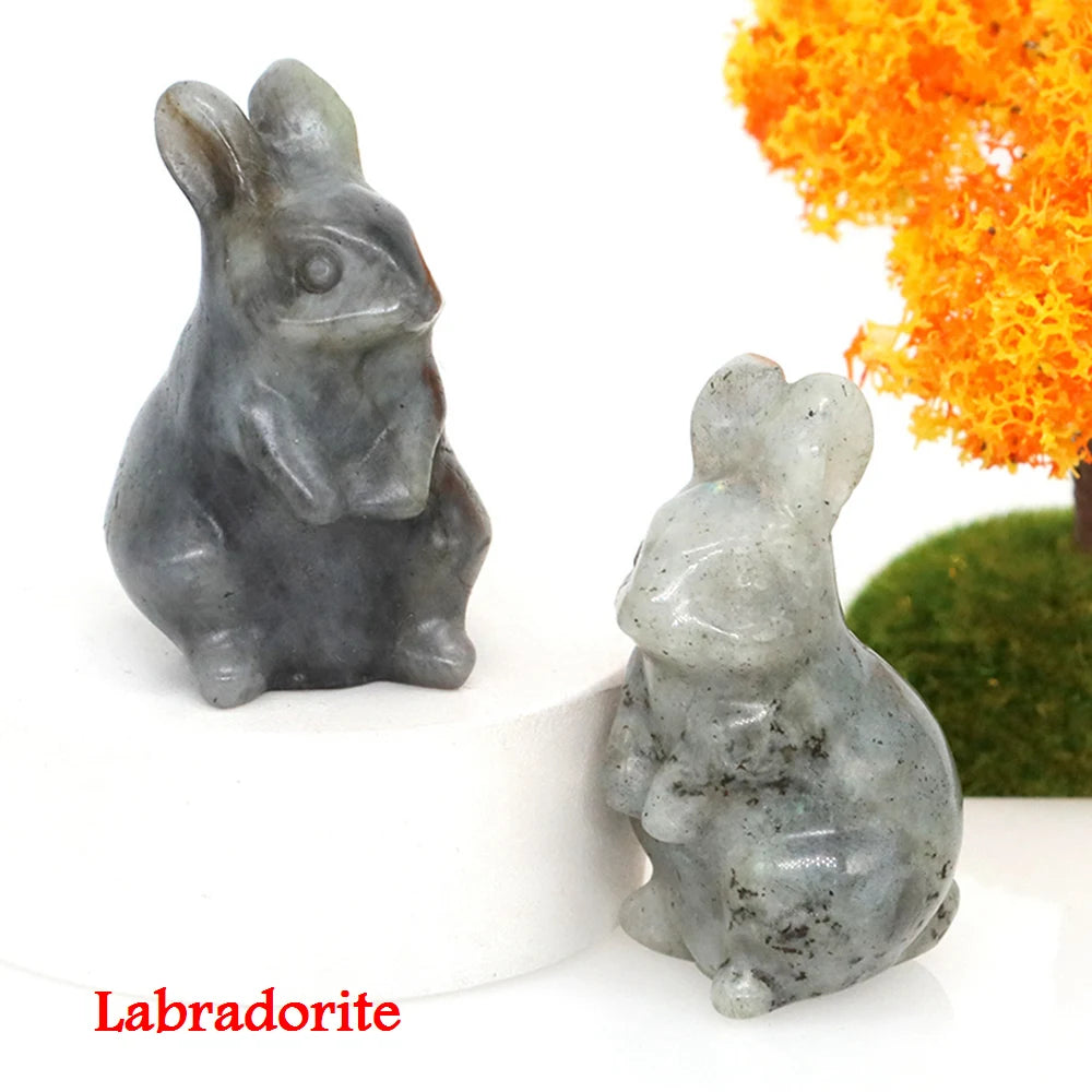 Mini Crystal Bunny Carvings