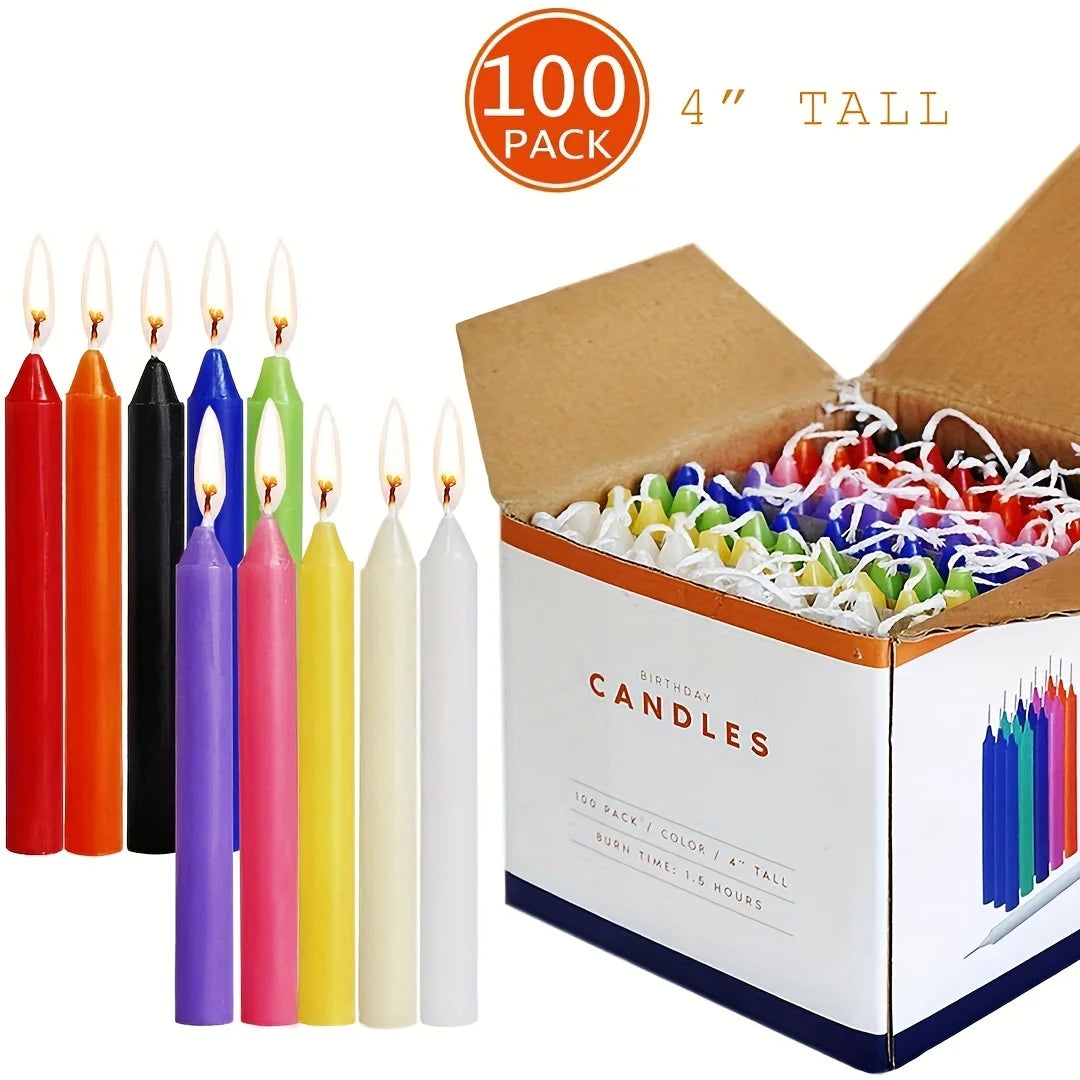 Unscented Chime Candles -100 Pack
