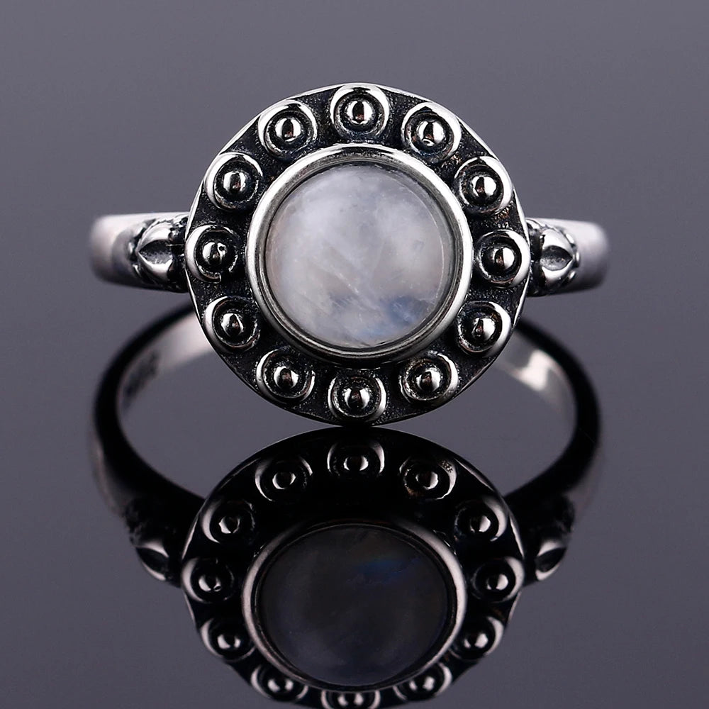 925 Sterling Silver Rings - Moonstone Collection - non-plated