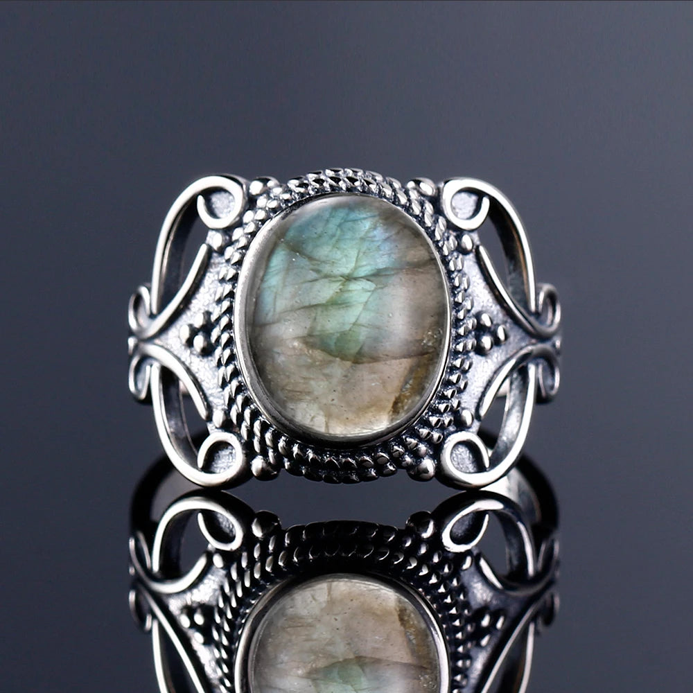 925 Sterling Silver Rings - Labradorite Collection - non-plated