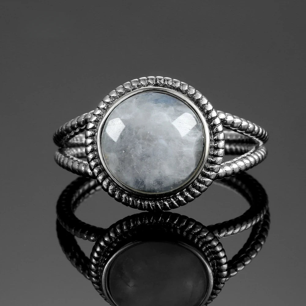 925 Sterling Silver Rings - Moonstone Collection - non-plated