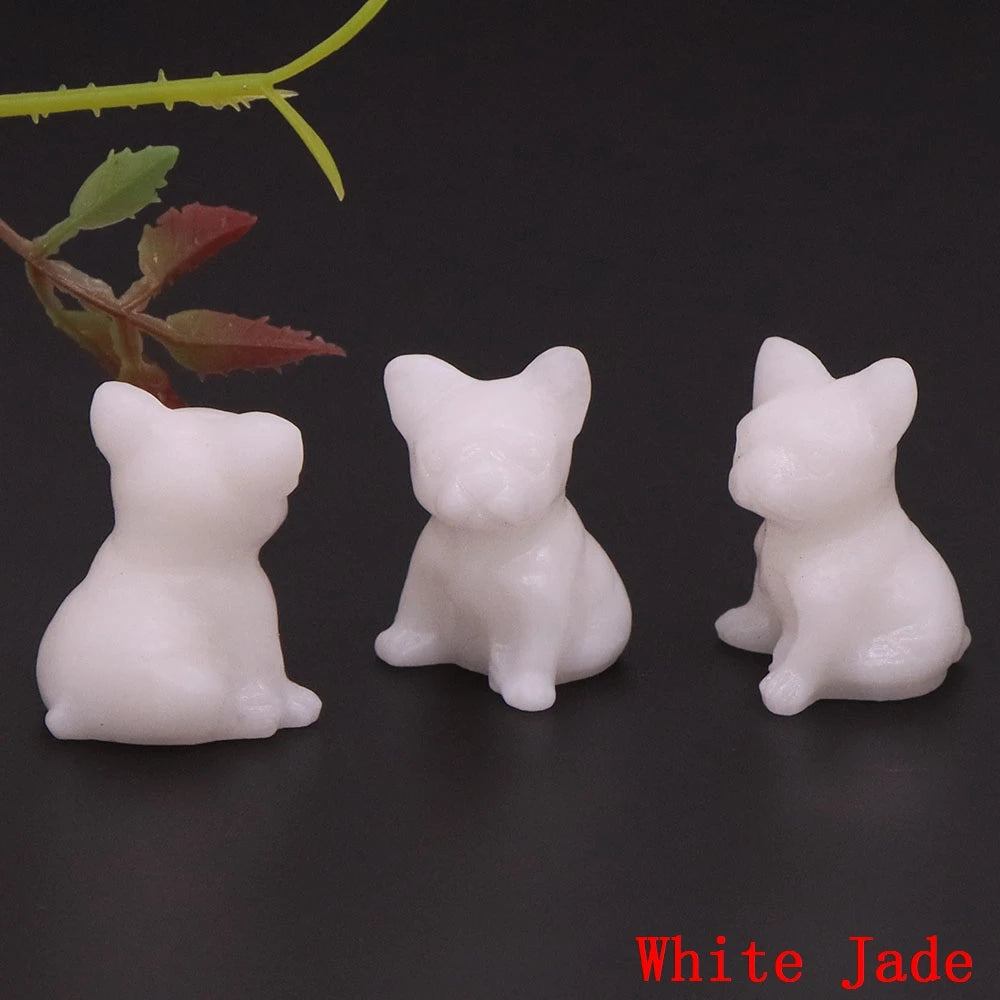 Mini French Bulldog Crystal Carvings
