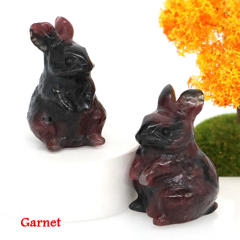 Mini Crystal Bunny Carvings
