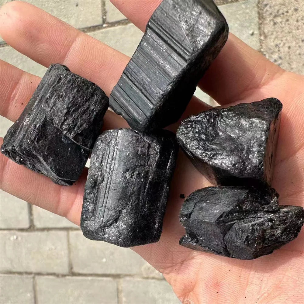 Raw Black Tourmaline Crystal Specimen