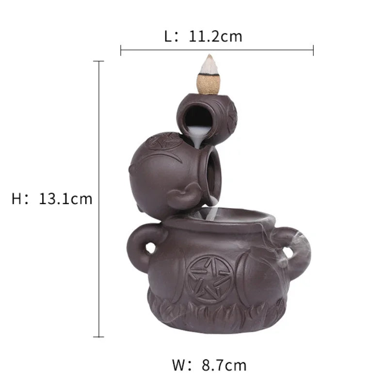 Cauldron Back Flow Incense Burner