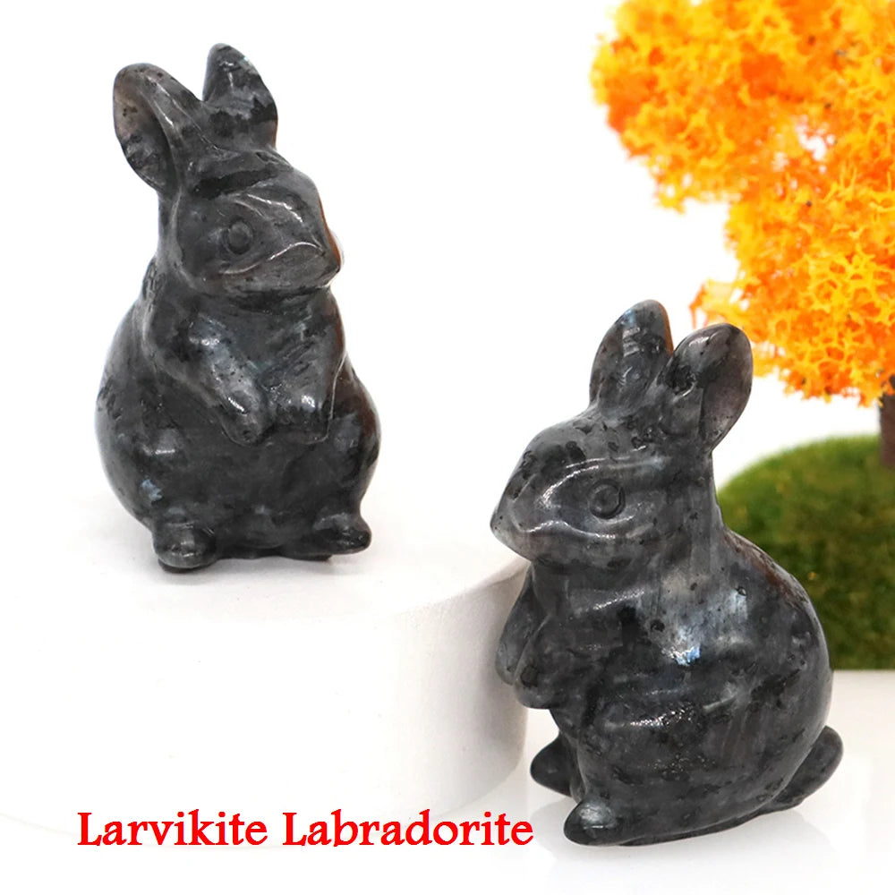 Mini Crystal Bunny Carvings