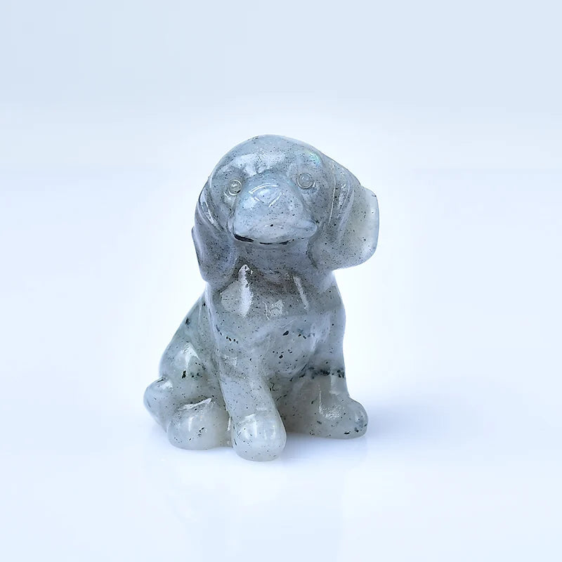 Mini Crystal Dog Carvings