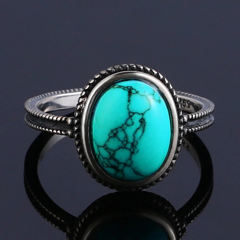 925 Sterling Silver Rings - Turquoise Collection - non-plated