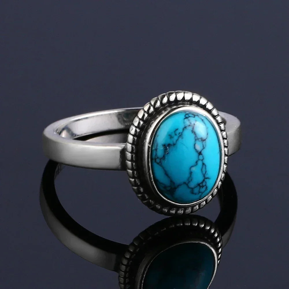 925 Sterling Silver Rings - Turquoise Collection - non-plated