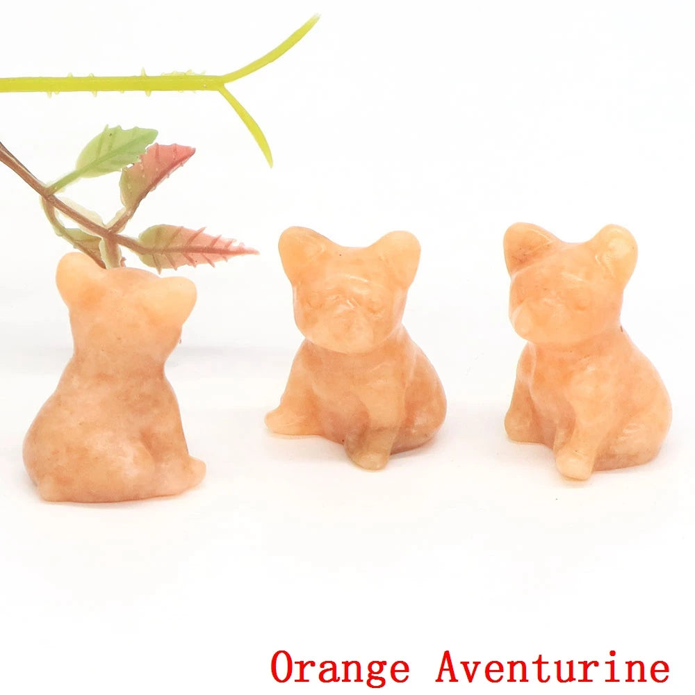 Mini French Bulldog Crystal Carvings
