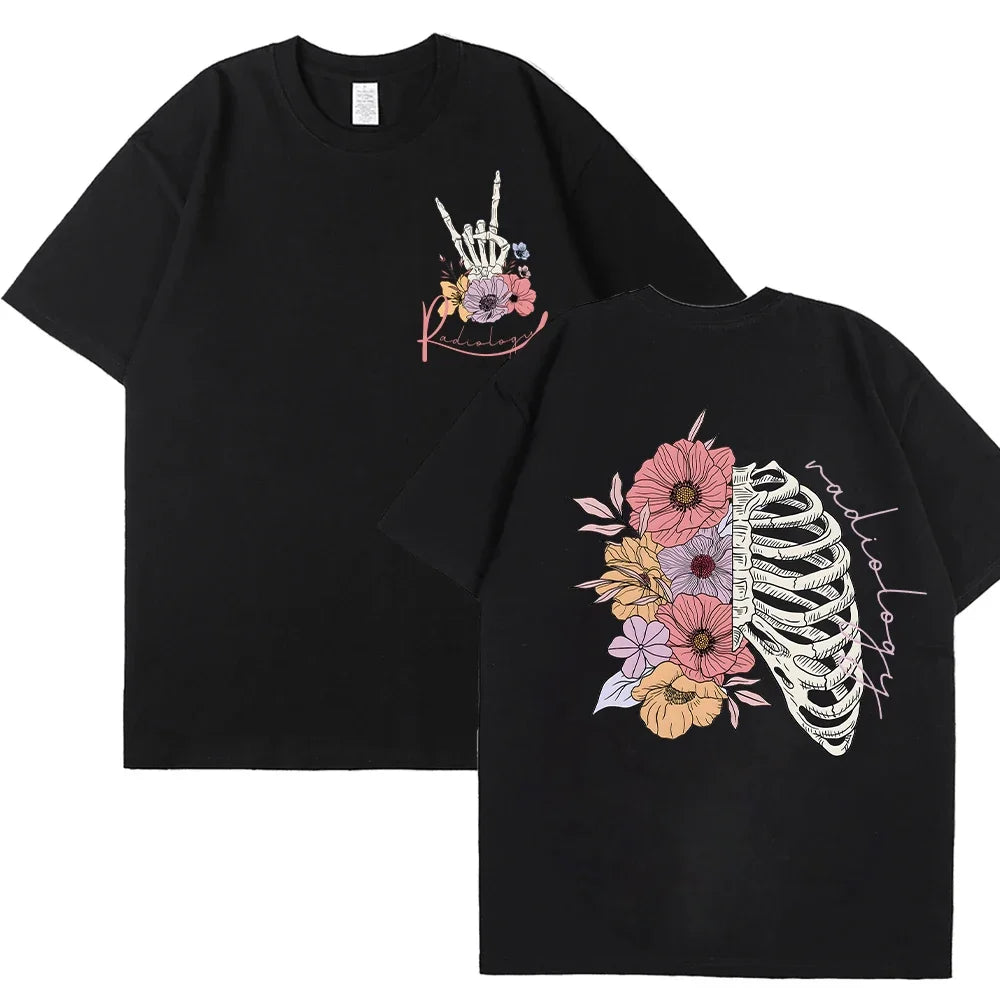 Floral Skeleton T-Shirt