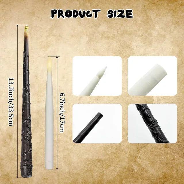 Floating Flameless Candles with Wand - 12 Pcs