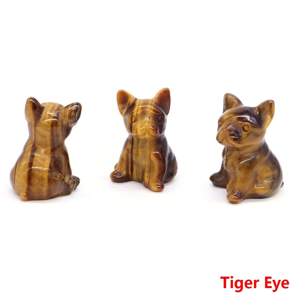 Mini French Bulldog Crystal Carvings