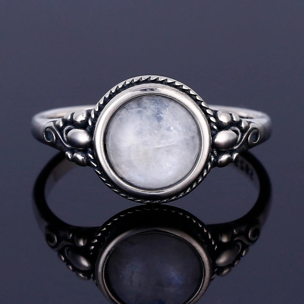 925 Sterling Silver Rings - Moonstone Collection - non-plated