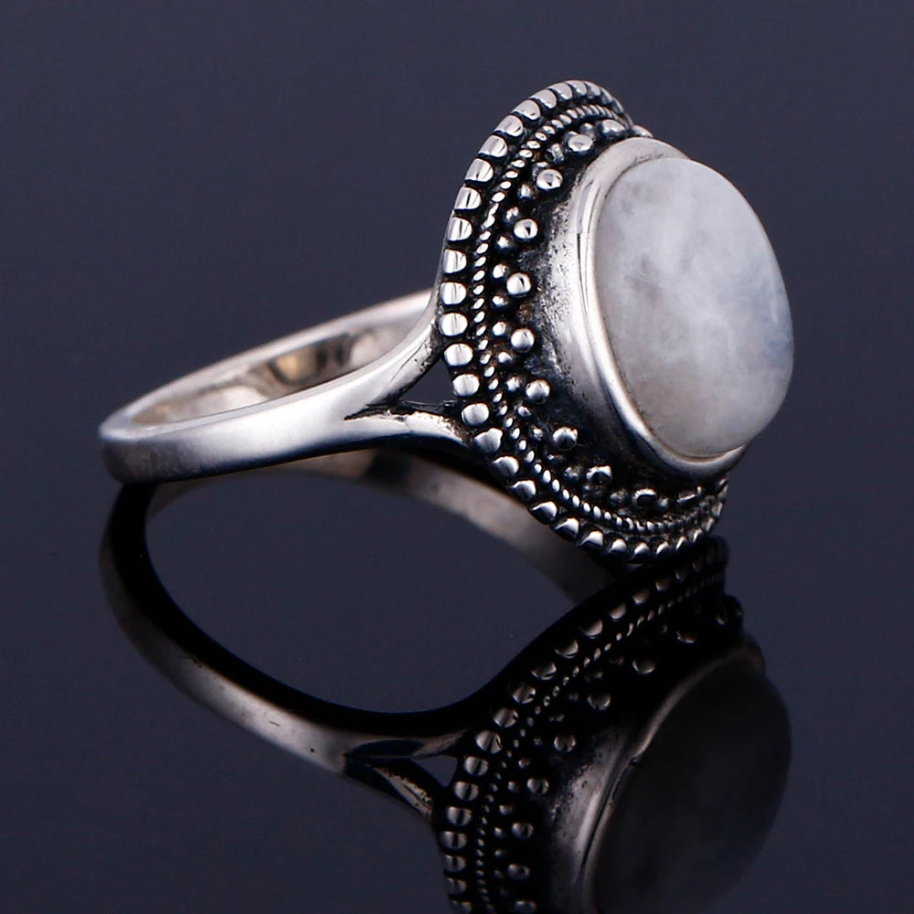 925 Sterling Silver Rings - Moonstone Collection - non-plated