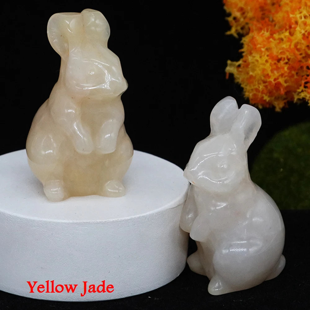Mini Crystal Bunny Carvings