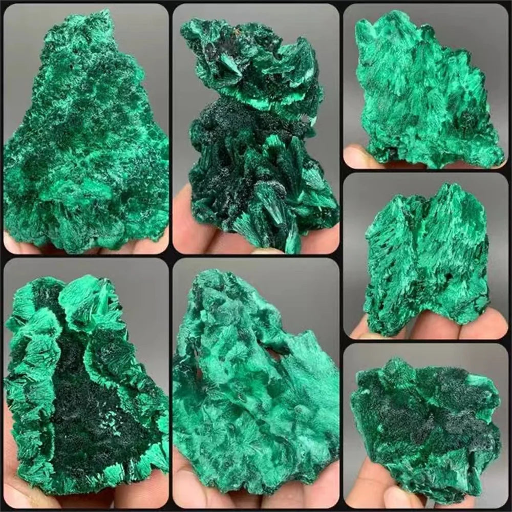 Raw Malachite Crystal Specimens
