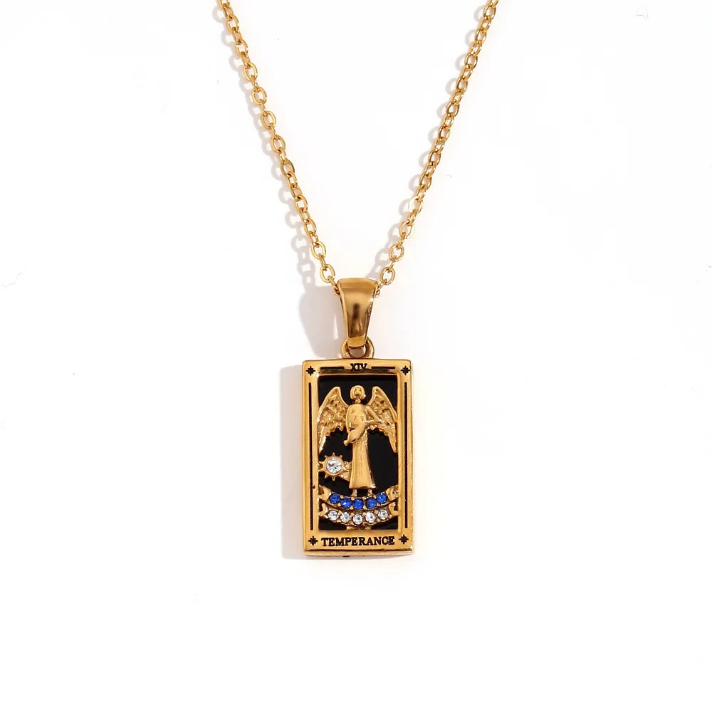 Stainless Steel Tarot Necklaces - Etherial Collection - Rhodium or 18k Gold Plated
