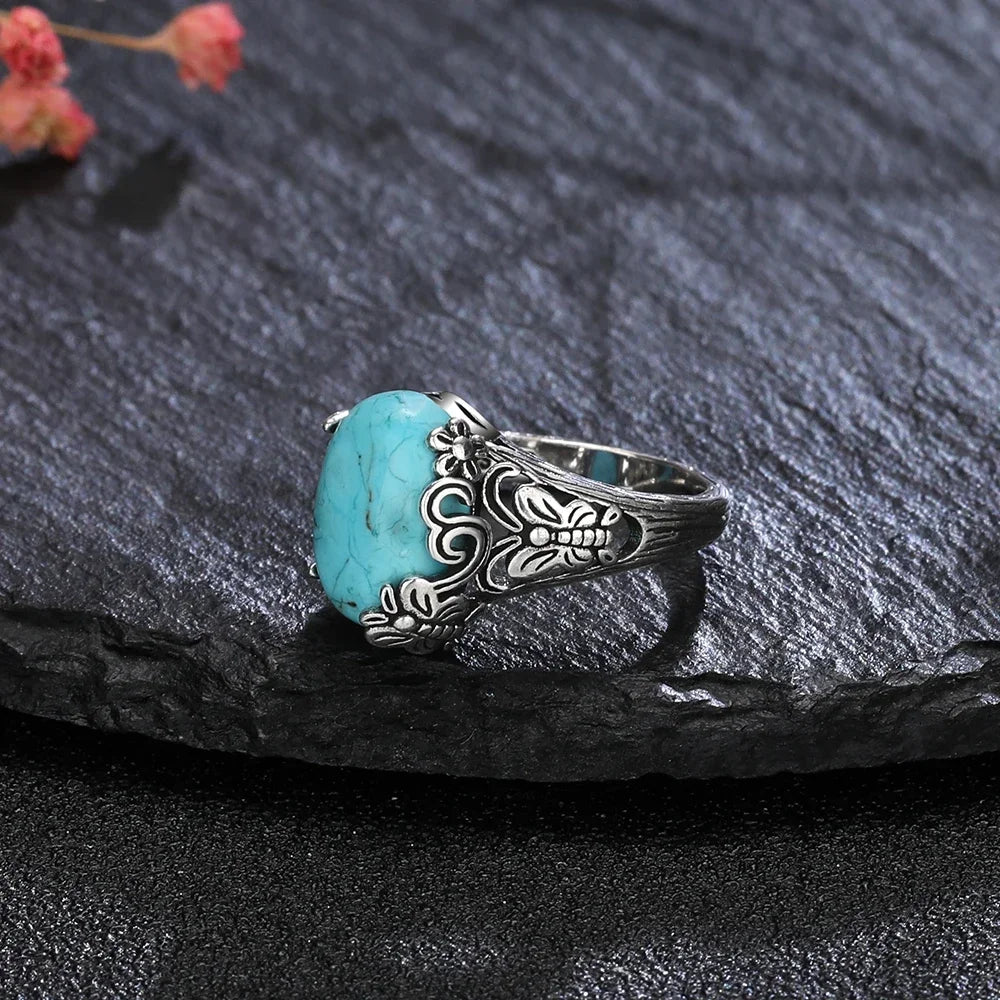 925 Sterling Silver Rings - Turquoise Collection - non-plated