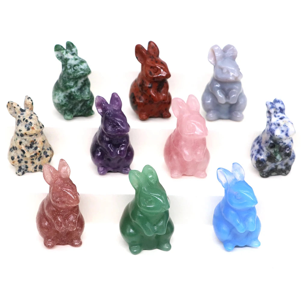 Mini Crystal Bunny Carvings