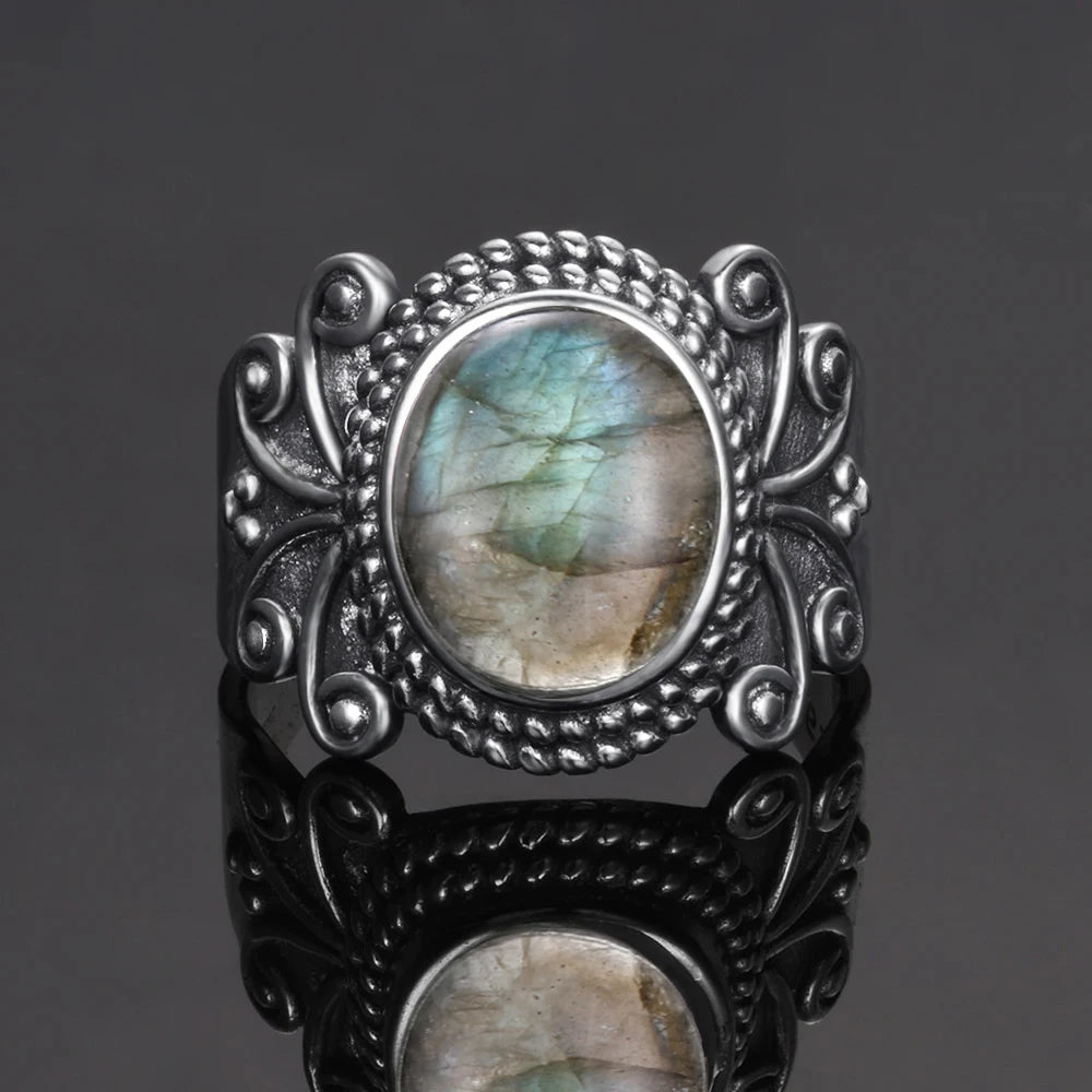 925 Sterling Silver Rings - Labradorite Collection - non-plated