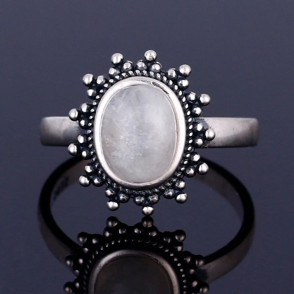 925 Sterling Silver Rings - Moonstone Collection - non-plated