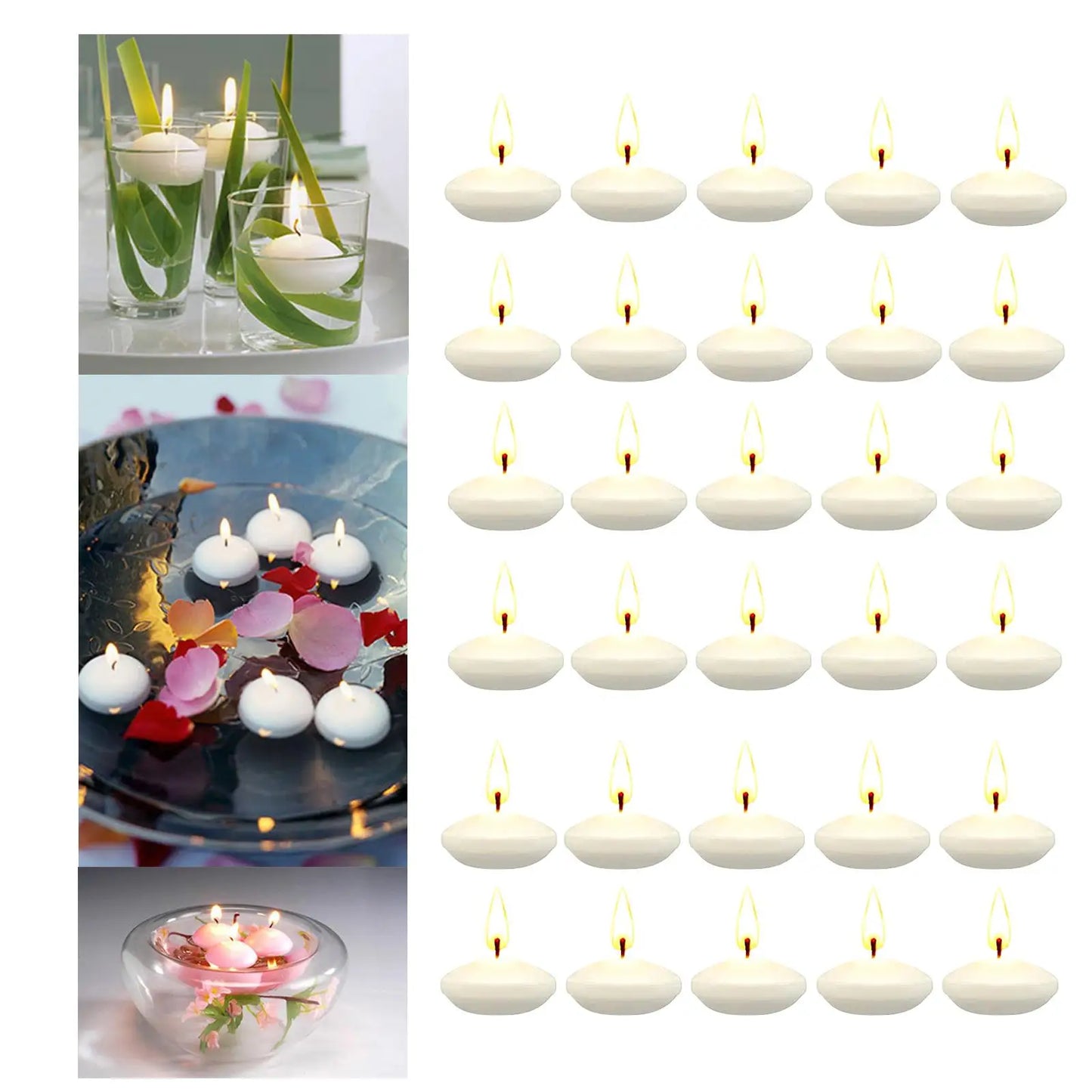 Unscented Floating Candles - 30PCS